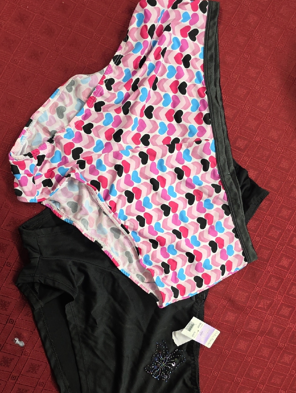 Delta Burke Pink Multicolor Heart-Print Bikini Panties